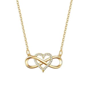 Silver Gold Color Infinity Forever Love Necklace for Women