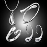 Water Drop Style Fashionable Electroplated Necklace set
