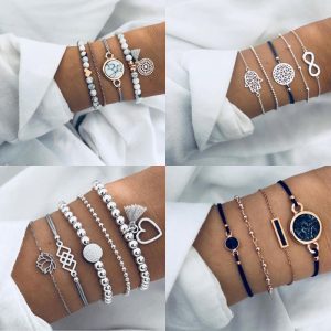 Boho Geometric Bracelet Bangle Set For Women