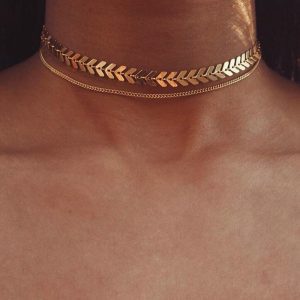 Elegant V Sequins Chain Necklace For Wife