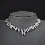 2024 New Luxury Marquise Silver Color Necklace For Women