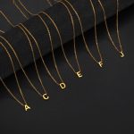 Initial Letter Necklace for Women