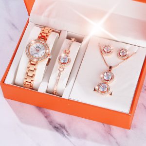 6pcs fashion ladies luxury watch set women