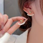 Hanging Pearl Earrings Korean Fashion Jewelry For Women