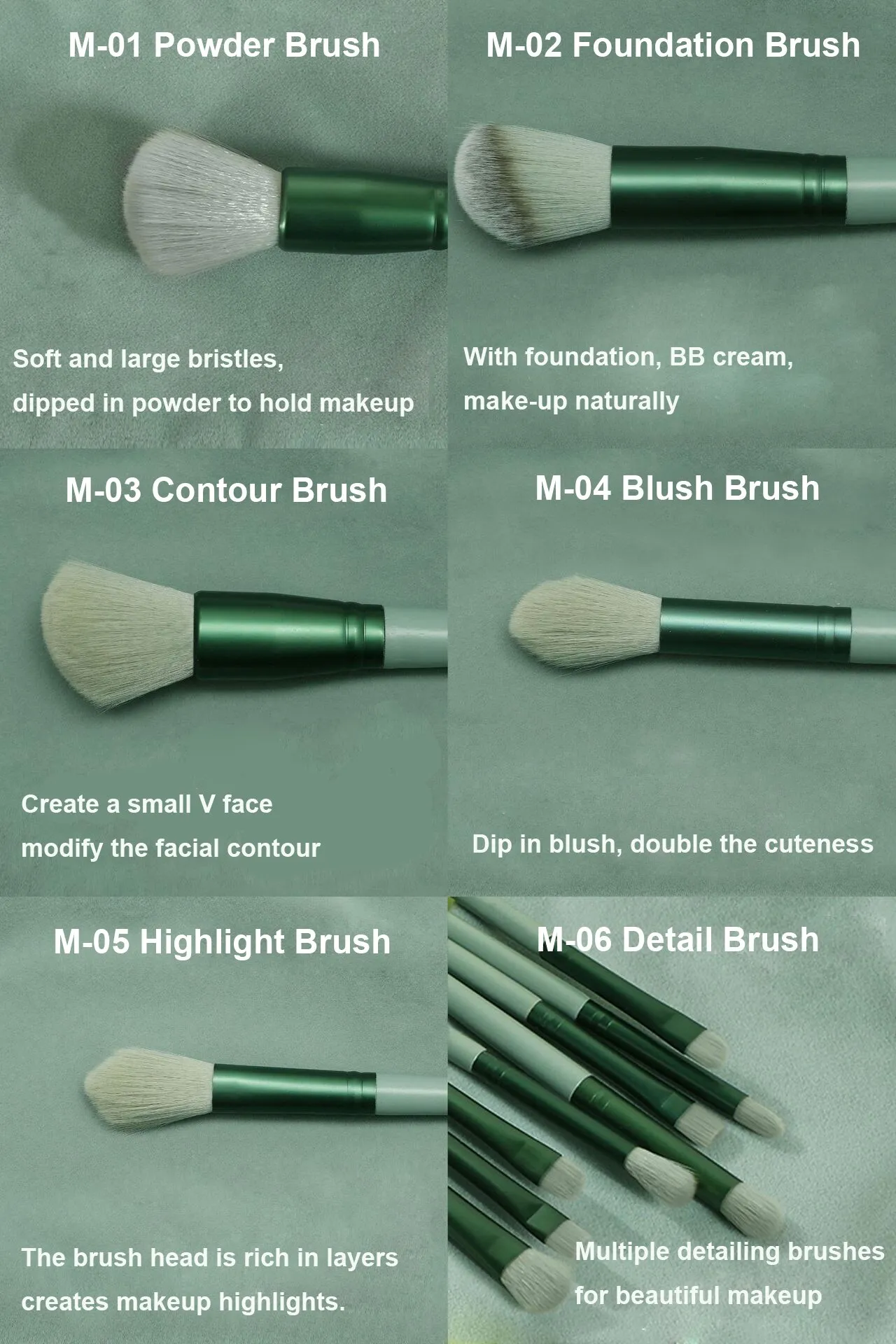 Makeup Brushes Set 13 PCS Eye Shadow Foundation Women