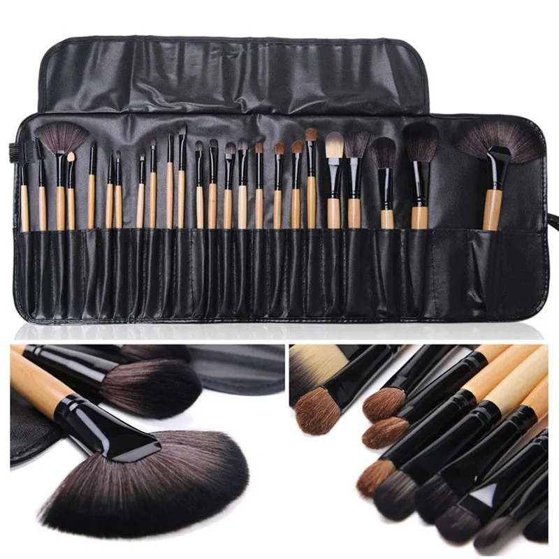 Gift Bag Of 24 pcs Makeup Brush Set Professional Cosmetics Brushes Eyebrow