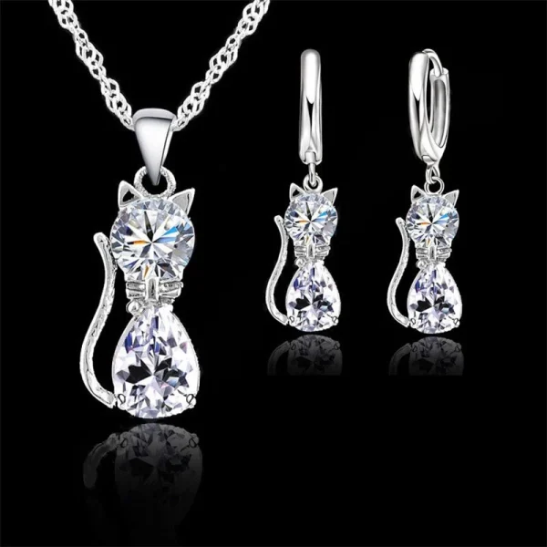 Real 925 Sterling Silver Color Jewelry Sets for Woman