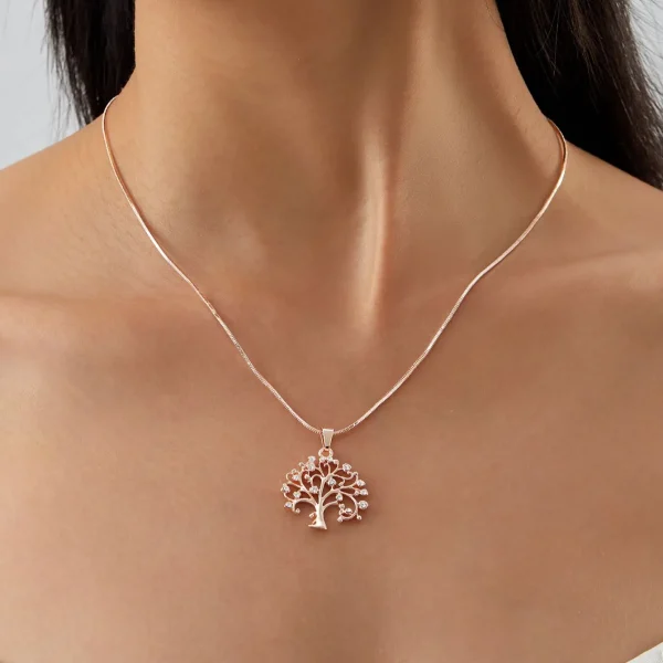Gold Silver Tree Of Life Necklace