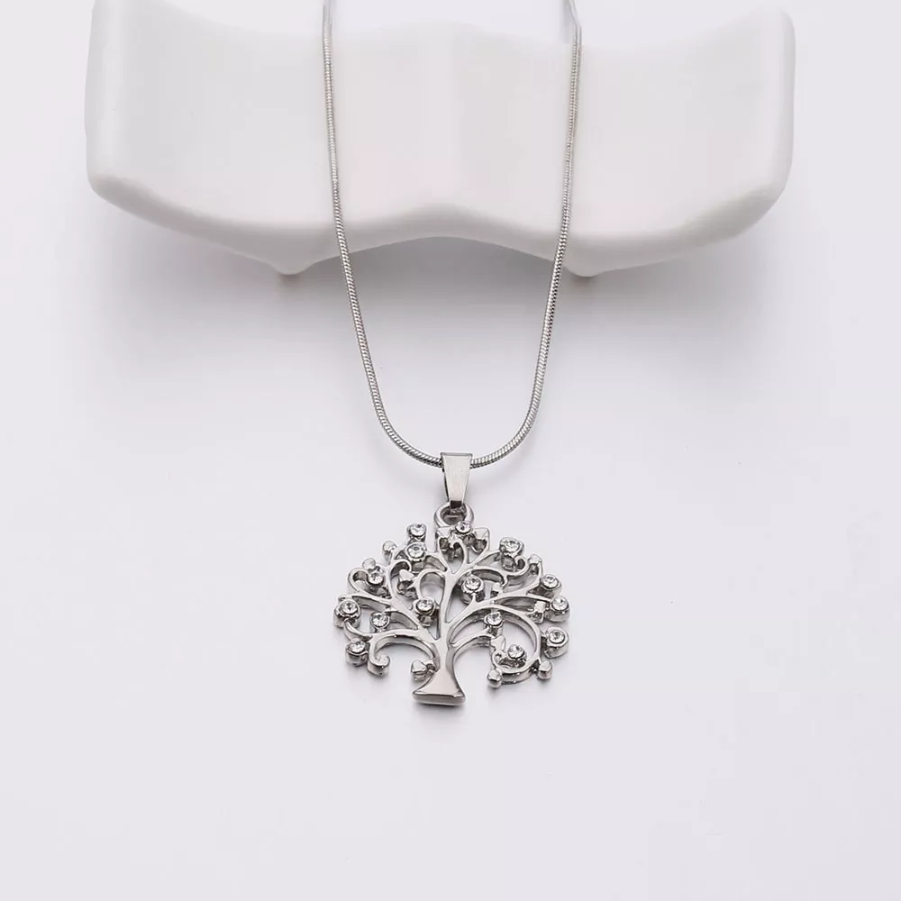 Gold Silver Color Tree Of Life Necklace for Women