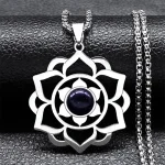 Healing Chakra Necklace Stainless Steel Buddhist Symbol