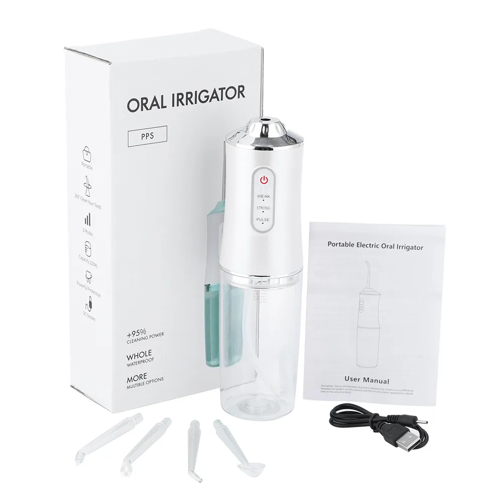 Oral Irrigator Portable Dental Water Flosser USB Rechargeable Water Jet Floss