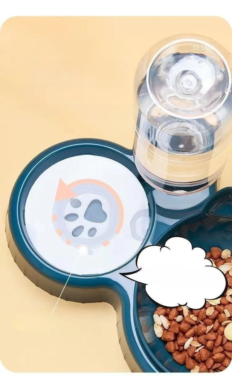 Cat Food Bowl Pet Automatic Feeder Water Dispenser Dog Cat