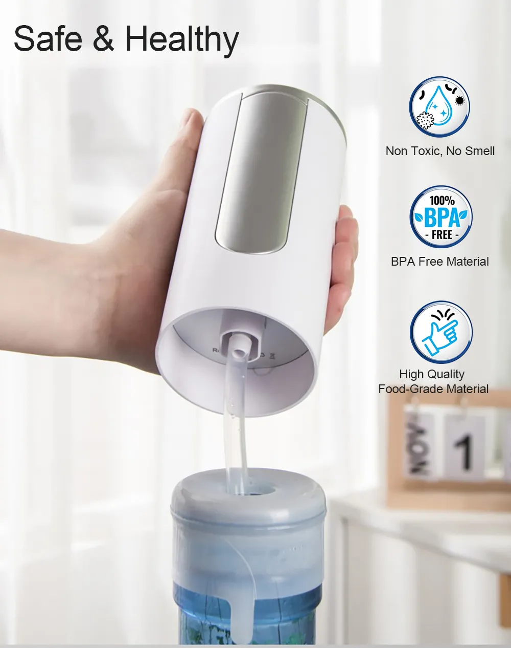 Electric Water Gallon Bottle Pump Automatic Water Dispenser