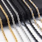 Hot Selling Hip-Hop Stainless Steel Rope Chain For Men