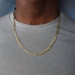 Stainless Steel Fashion Classic Figaro Chain Necklace Men
