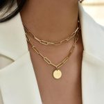2024 Round Charm Layered Necklace for Women