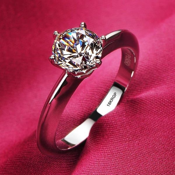 Never Fade White Gold Color High Quality Rings Women