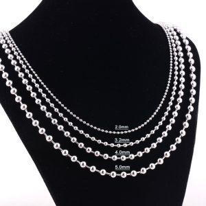 5mm Stainless Steel Round Ball High Quality Chain Necklace