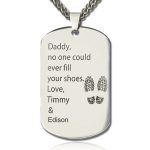 Custom Costume Engraving Letter Name Necklace For Dad