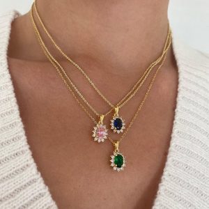 Lost Lady Zircon Heart Pendant Necklace For Women