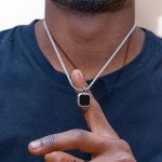 Vnox Geometric Square Necklaces Pendant for Men