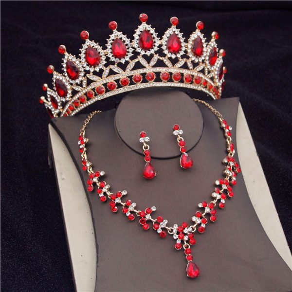 Gorgeous Crystal Tiaras Bridal Jewelry Sets for Women