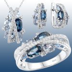 Luxury Designer Sapphire Crystal Jewelry Set for Women