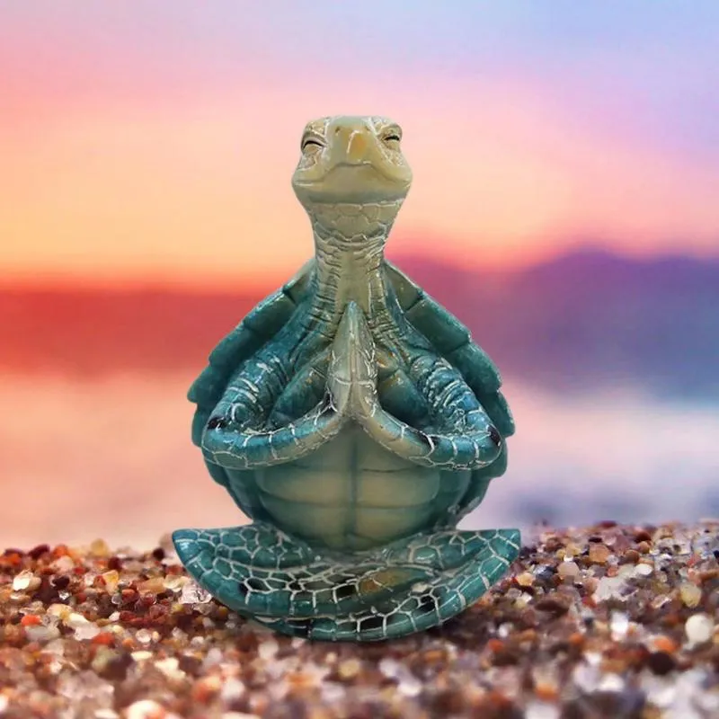 Sea Turtle Yoga Statue Decorations for Buddha Zen
