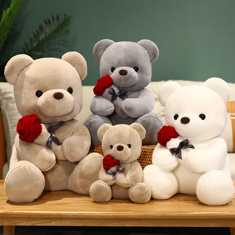9.8'' Teddy Bear with Rose