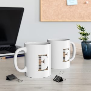 Coffee Mug 11oz white ceramic initial Letter Name