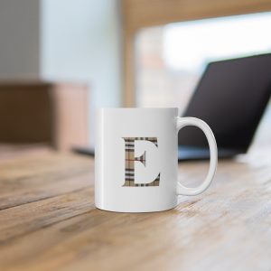 Coffee Mug 11oz white ceramic initial Letter Name