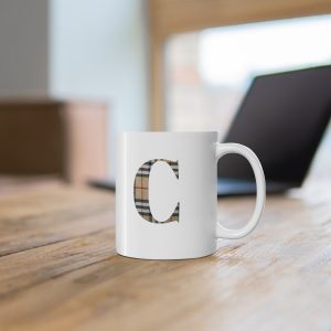 initial Name white Ceramic Coffee Cups 11oz 15oz