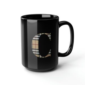 initial Name Black Coffee Mug 15oz