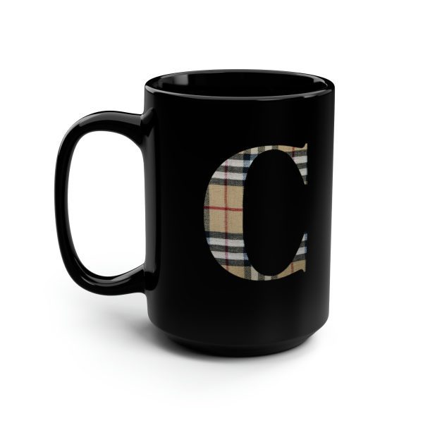 initial Name Black Coffee Mug 15oz