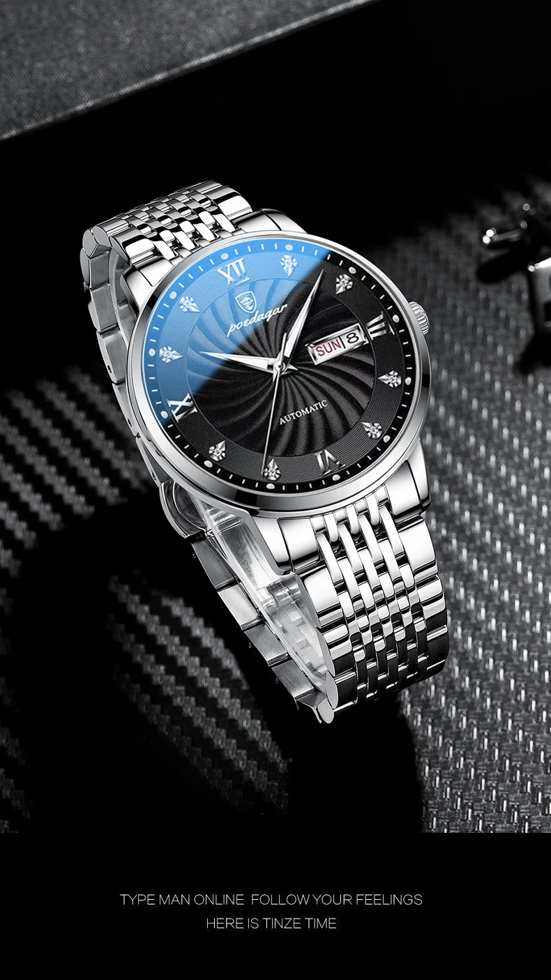 Luxury Luminous Waterproof Stainless Steel 2024 Mens Watches