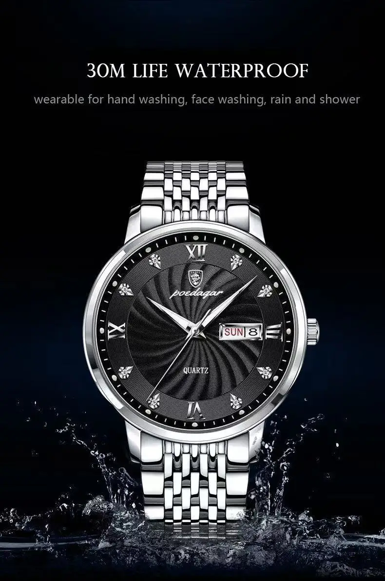 Luxury Luminous Waterproof Stainless Steel 2024 Mens Watches