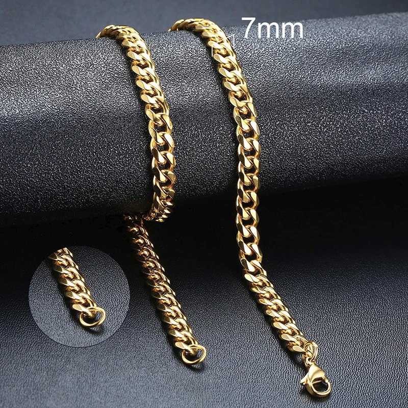 7mm Gold Cuban