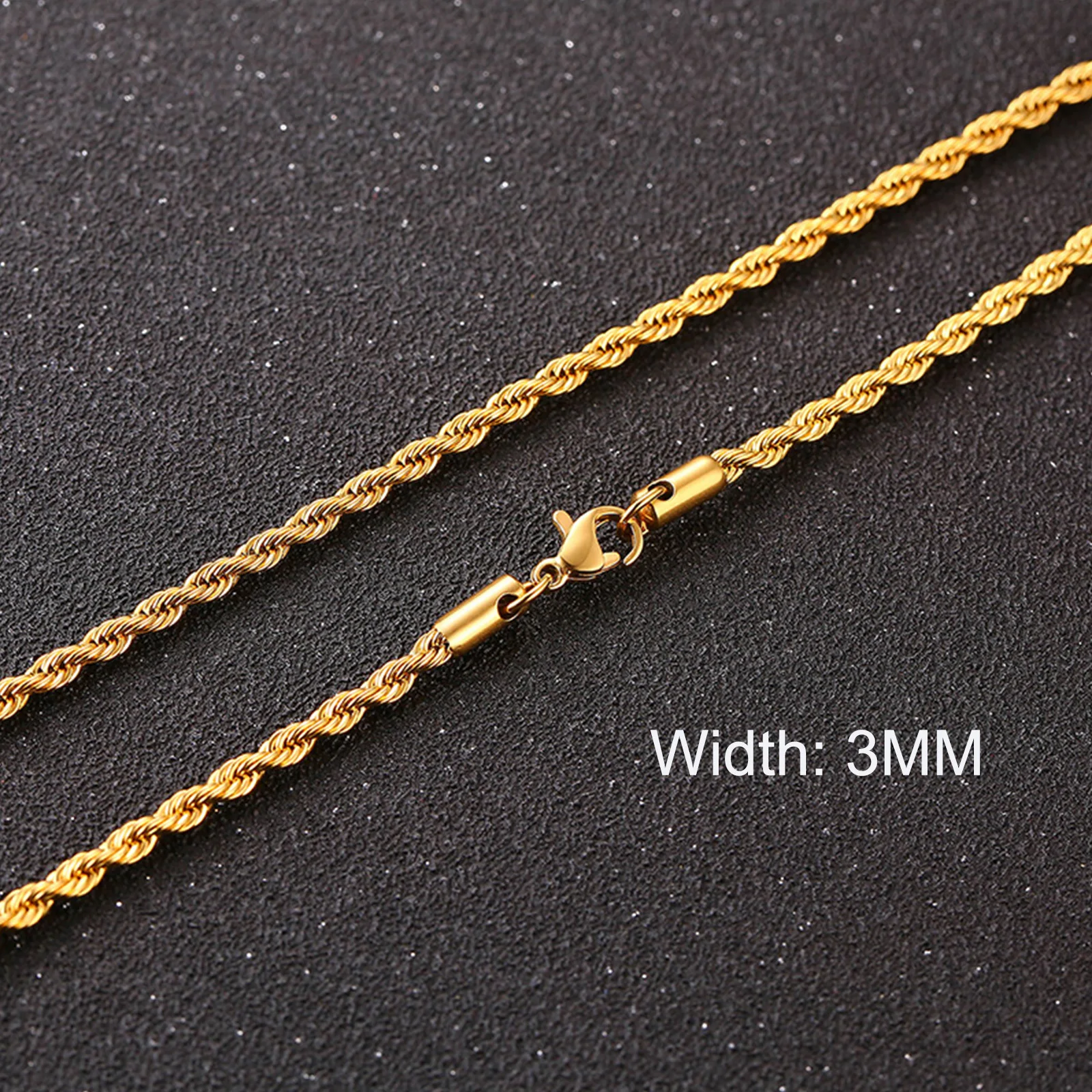 3mm Gold Rope