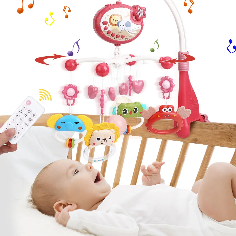 Baby Crib Mobile Rattle Toy For 0-12 Months Infant Gift