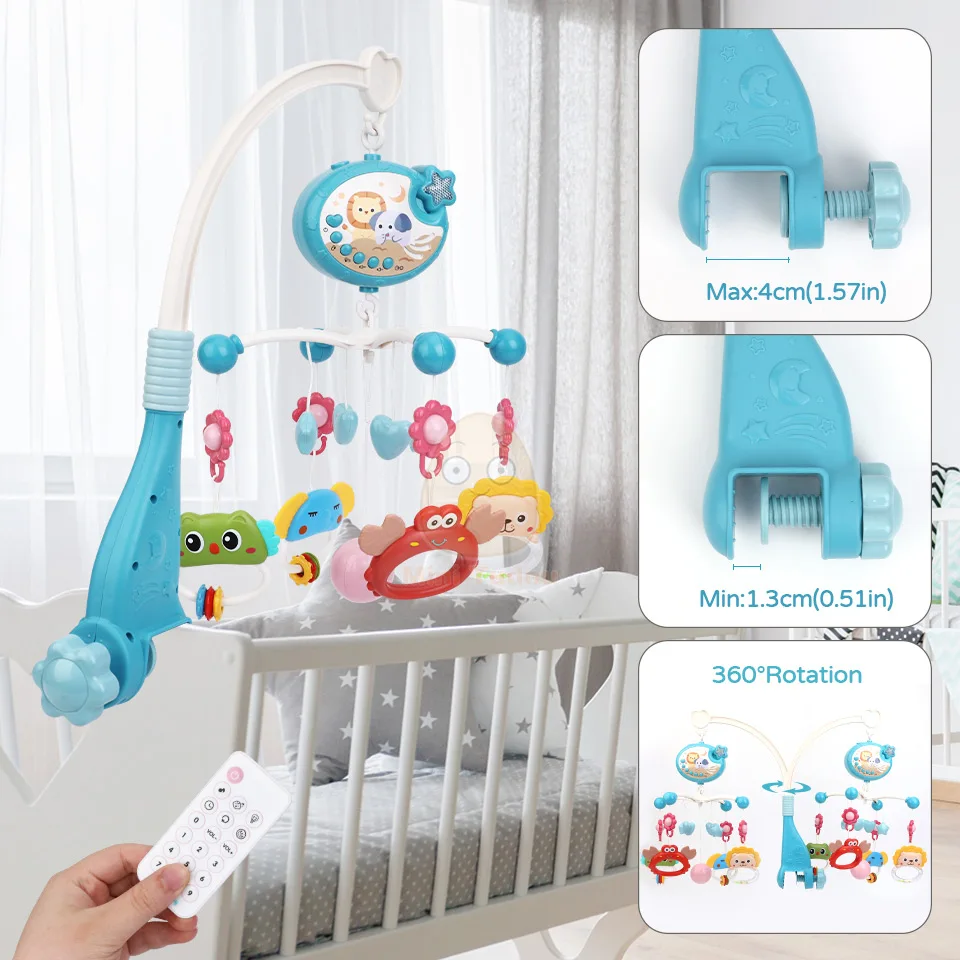 Baby Crib Mobile Rattle Toy For 0-12 Months Infant Gift