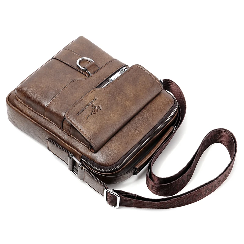 Crossbody Sling Leather Side Shoulder Bag For Husband Gift