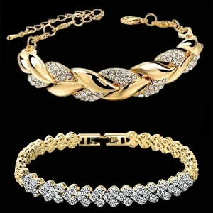 Luxury Love Braided Leaf Bracelet for Women