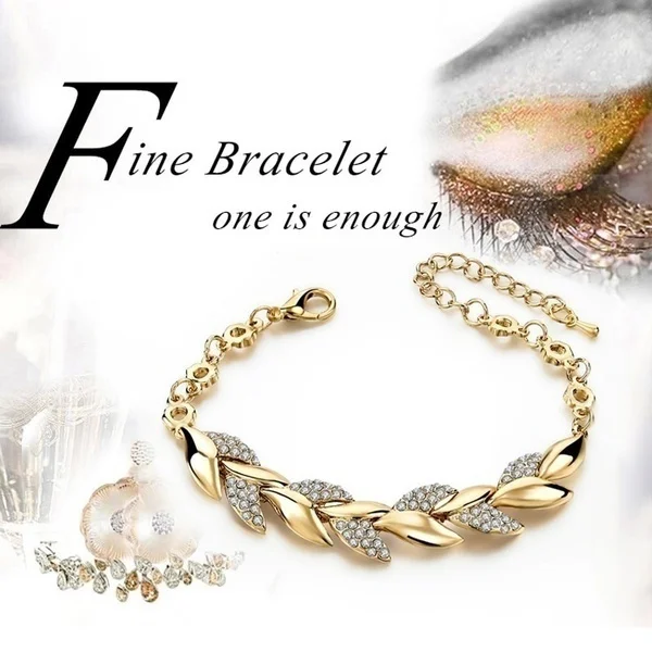 Luxury Love Braided Leaf Bracelet for Women