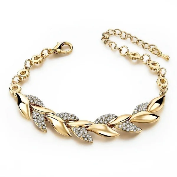 Luxury Love Braided Leaf Bracelet for Women