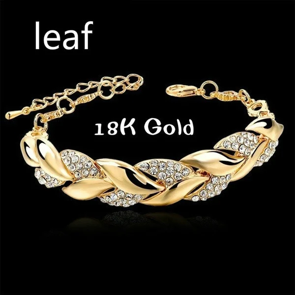 Luxury Love Braided Leaf Bracelet for Women