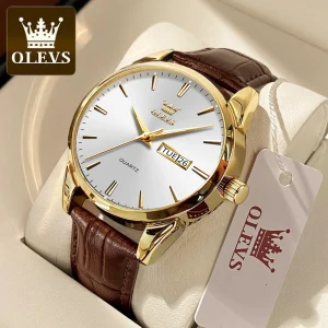 Classic Waterproof Leather strap Quartz Watch