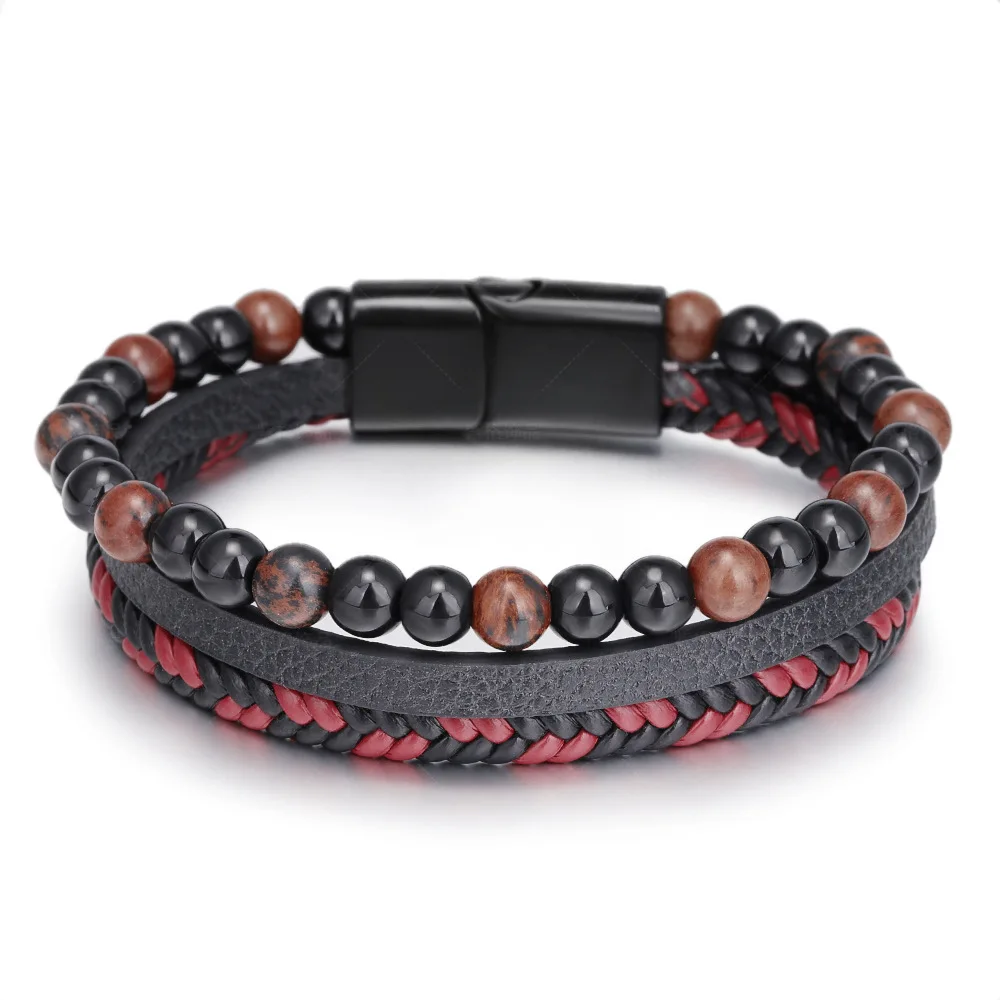 Simple Natural Tiger Eye Stone Hand-woven Men's Bracelet