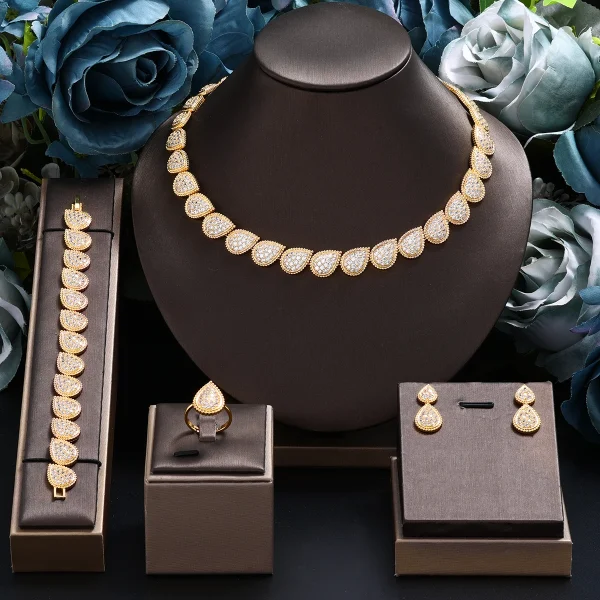 Best Selling 4-Piece Bridal Wedding Jewelry Set for women