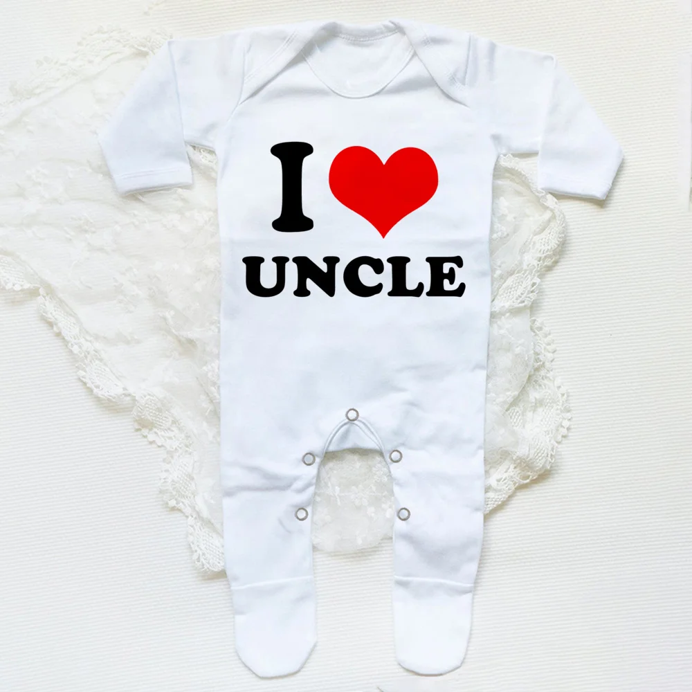 I Love Papa Mama Babygrow Sleepsuit for Newborn