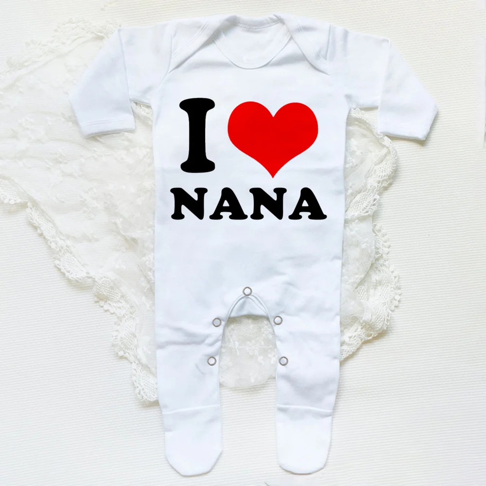 I Love Papa Mama Babygrow Sleepsuit for Newborn